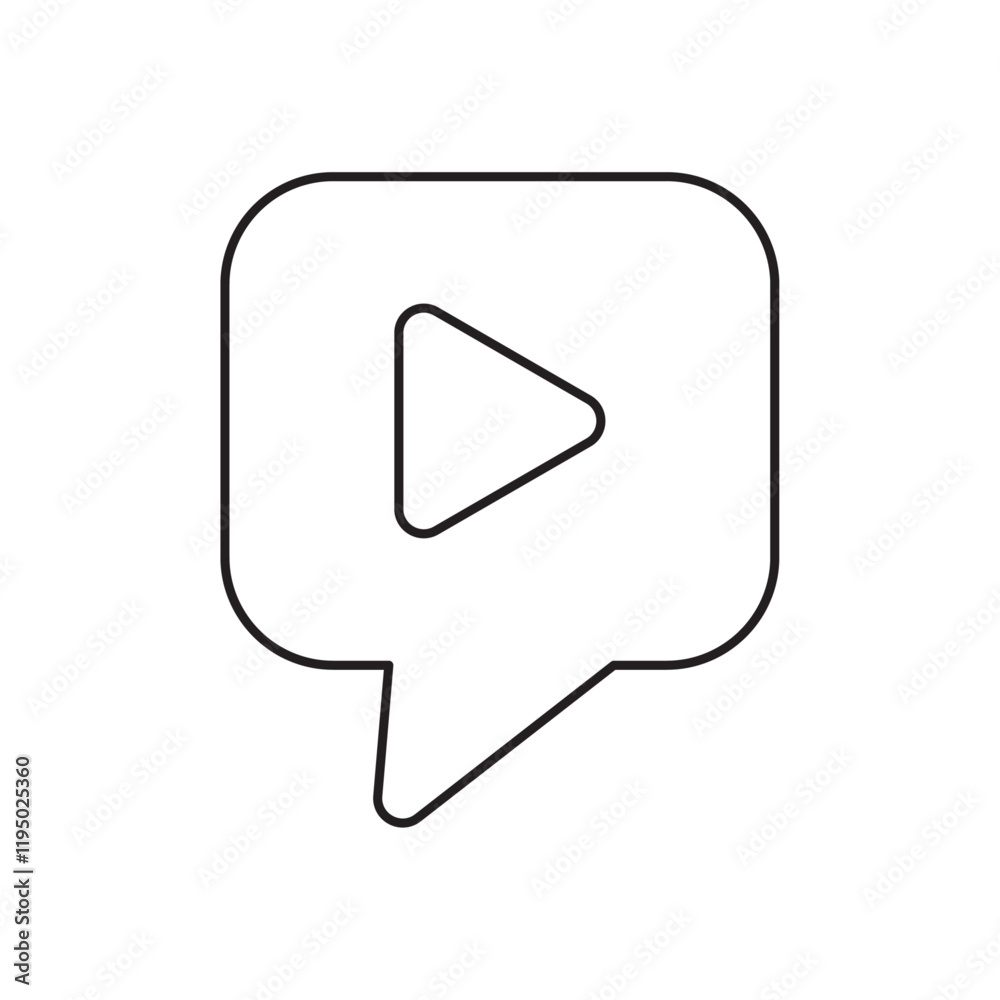 Video call icon Thin line vector Video call icon Thin line vector