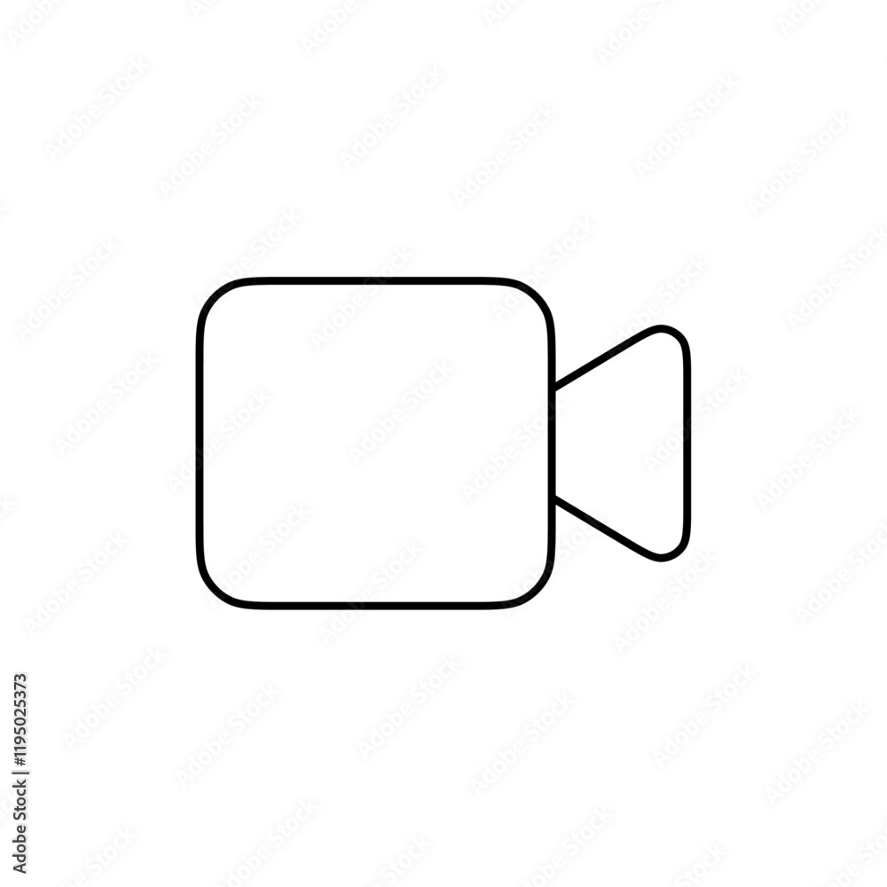 Video icon Thin line vector Video icon Thin line vector