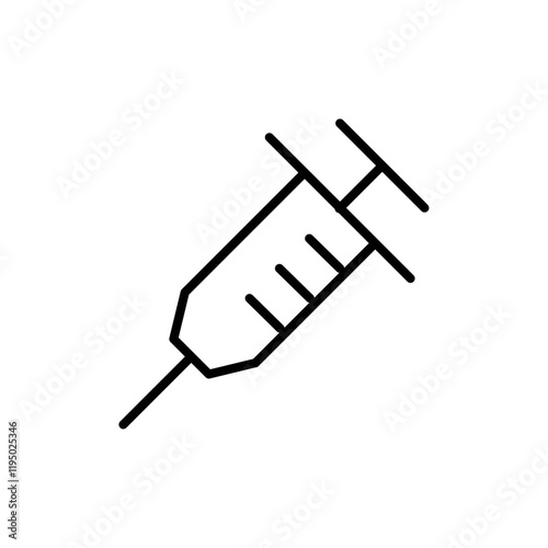 Vaccine vial icon Thin line vector