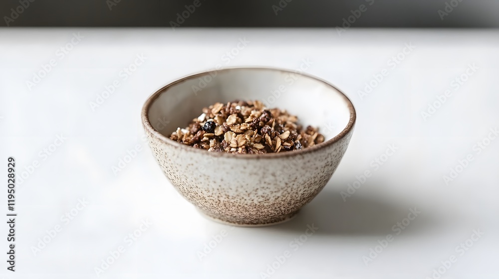 Small bowl filled with assorted nuts, healthy snack option, rustic ceramic design, suitable for culinary presentations. Small bowl filled with assorted nuts, healthy snack option, rustic ceramic design, suitable for culinary presentations.