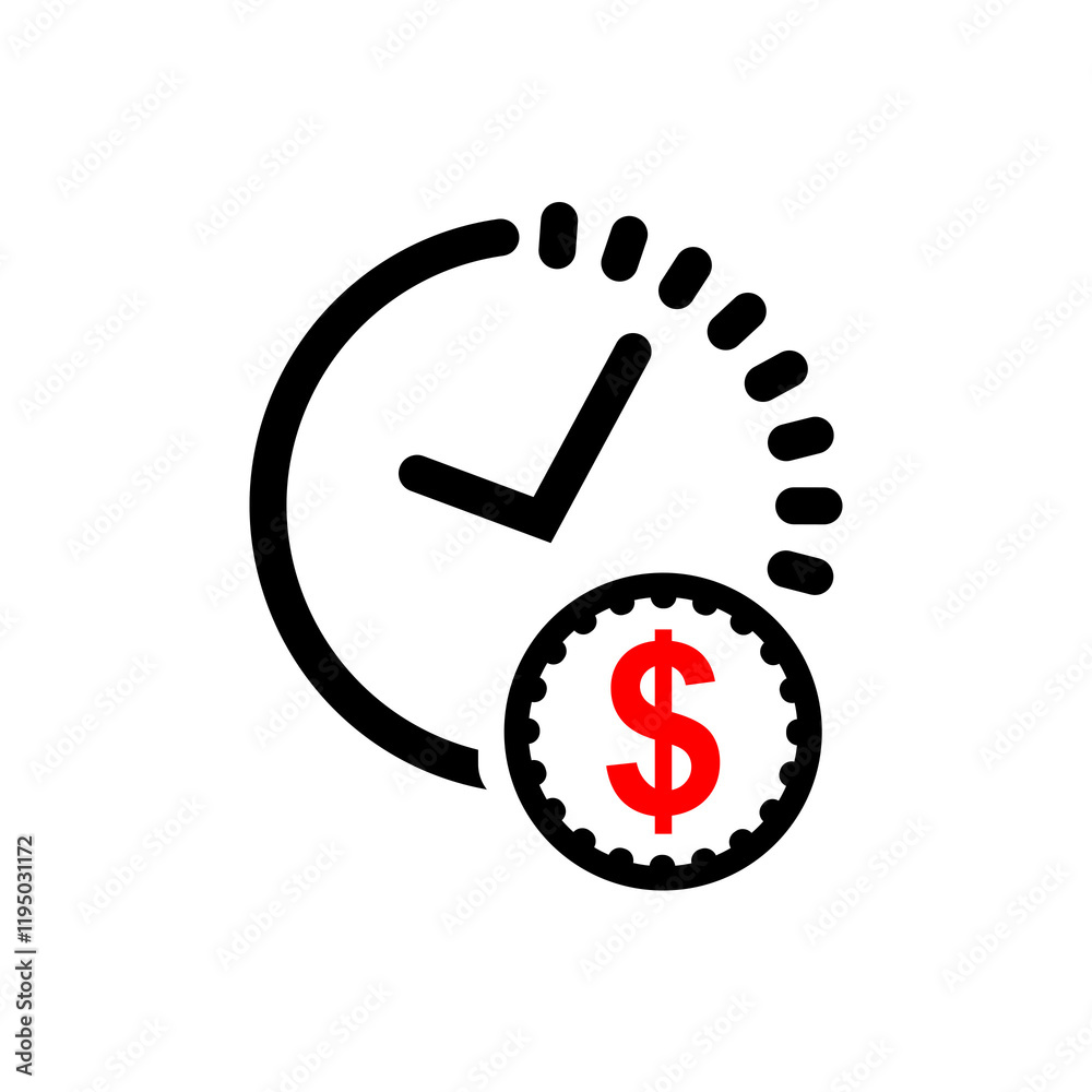 Investment time sign on transparent background Investment time sign on transparent background