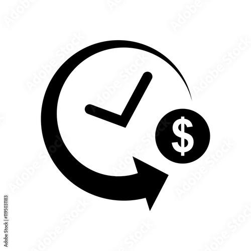 Investment time sign on transparent background