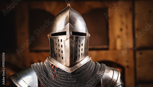 a medieval knight s helmet with a visor photo