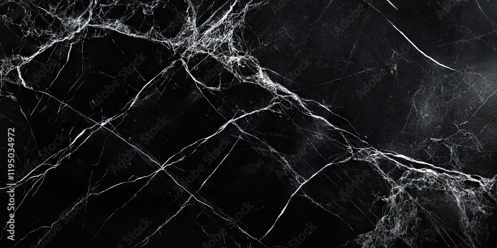 Black marble backdrop with glossy texture featuring intricate white veining and abstract line patterns on a deep black surface Black marble backdrop with glossy texture featuring intricate white veining and abstract line patterns on a deep black surface