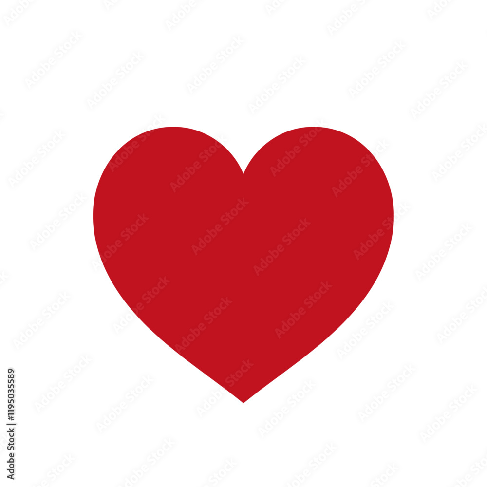 A simple red heart- Flat vector Illustration-Valentine's Day A simple red heart- Flat vector Illustration-Valentine's Day