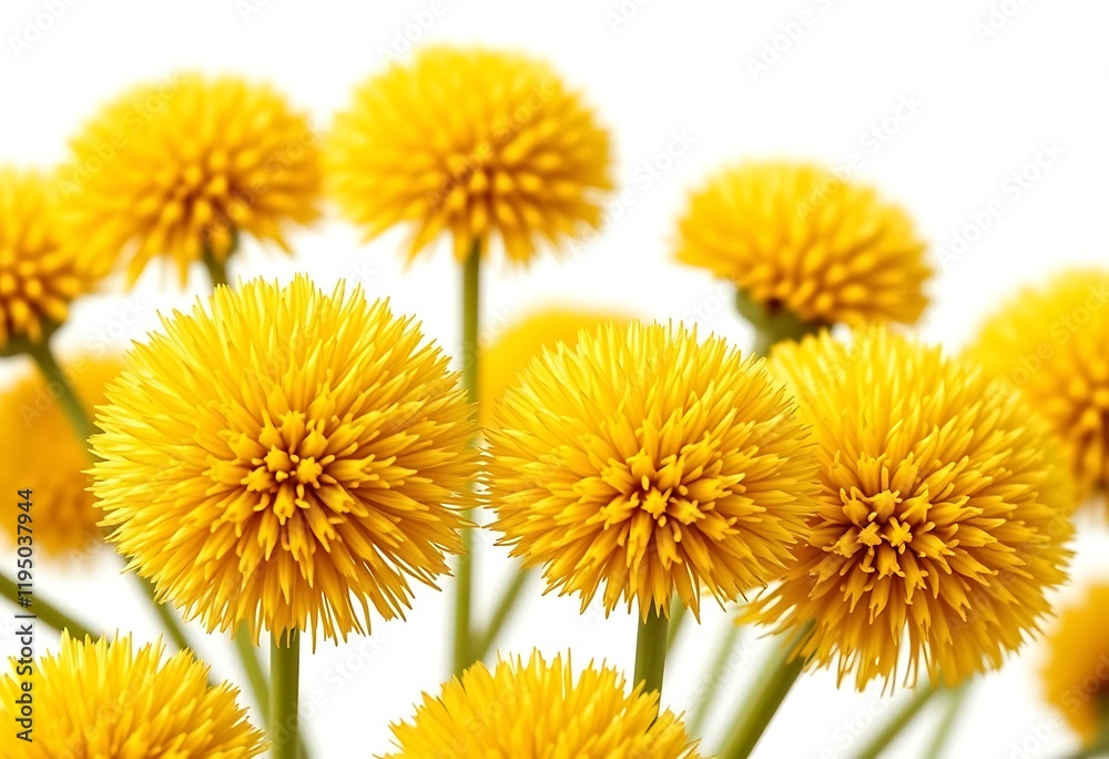 Obraz premium Vibrant Yellow Flowers Close Up Soft Focus Floral Blooms