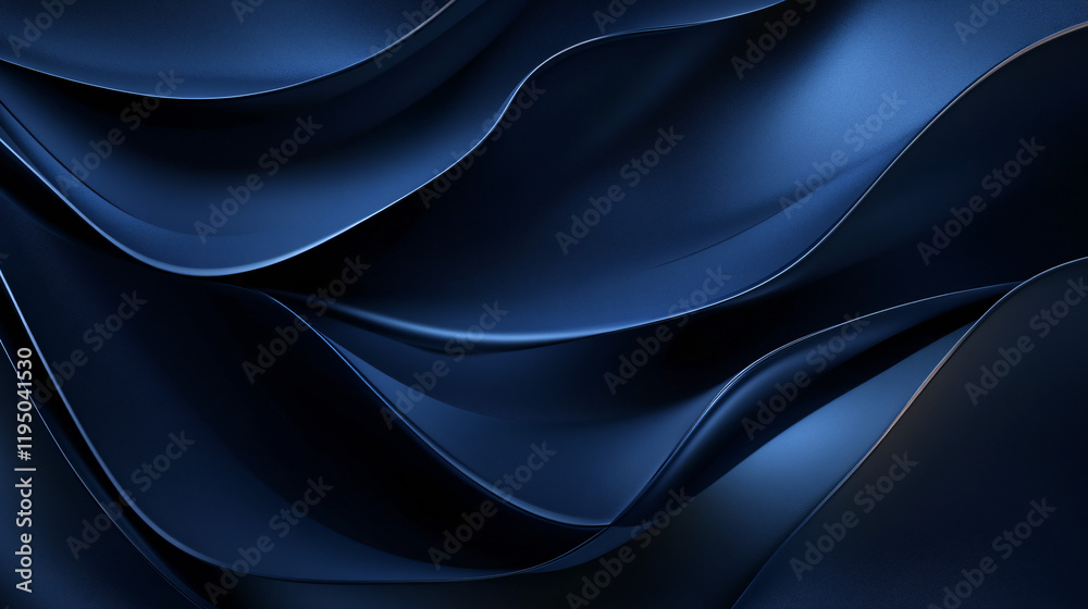 Fototapeta premium An abstract midnight blue design with swirling patterns, soft gradients, and glowing highlights, ideal for creating visually stunning and atmospheric digital art and branding.