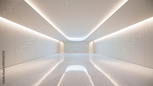 Abstract empty white room interior