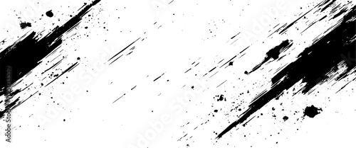 Vector abstract background with splashes of black ink 