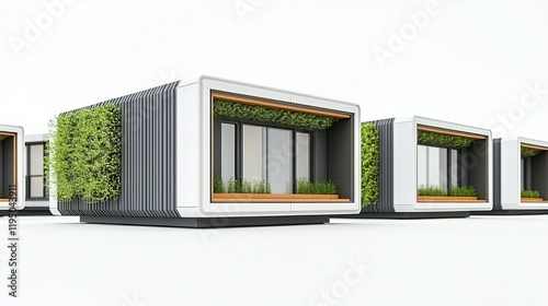 Modern modular homes feature sleek designs and green elements, s photo