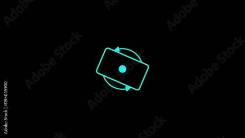 Turn your device. Rotate smartphone, rotate your phone icon from horizontal, 4k video.