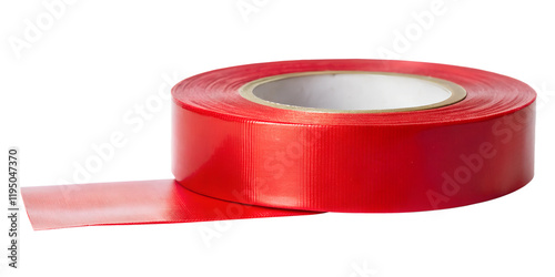 roll of red tape isolated