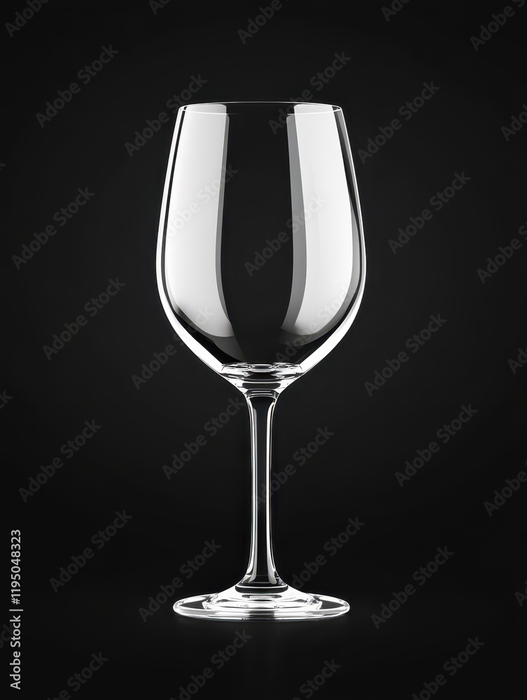 Elegant wine glass against a dark background showcasing its clean lines and refined design ideal for any dining setting or casual gathering Elegant wine glass against a dark background showcasing its clean lines and refined design ideal for any dining setting or casual gathering