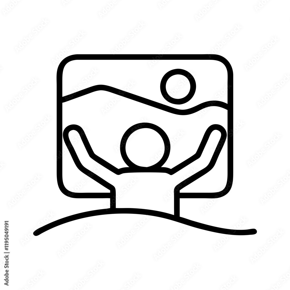beach selfie icon, beach selfie line art - simple line art of beach selfie, perfect for beach selfie logos and icons and themed design beach selfie icon, beach selfie line art - simple line art of beach selfie, perfect for beach selfie logos and icons and themed design