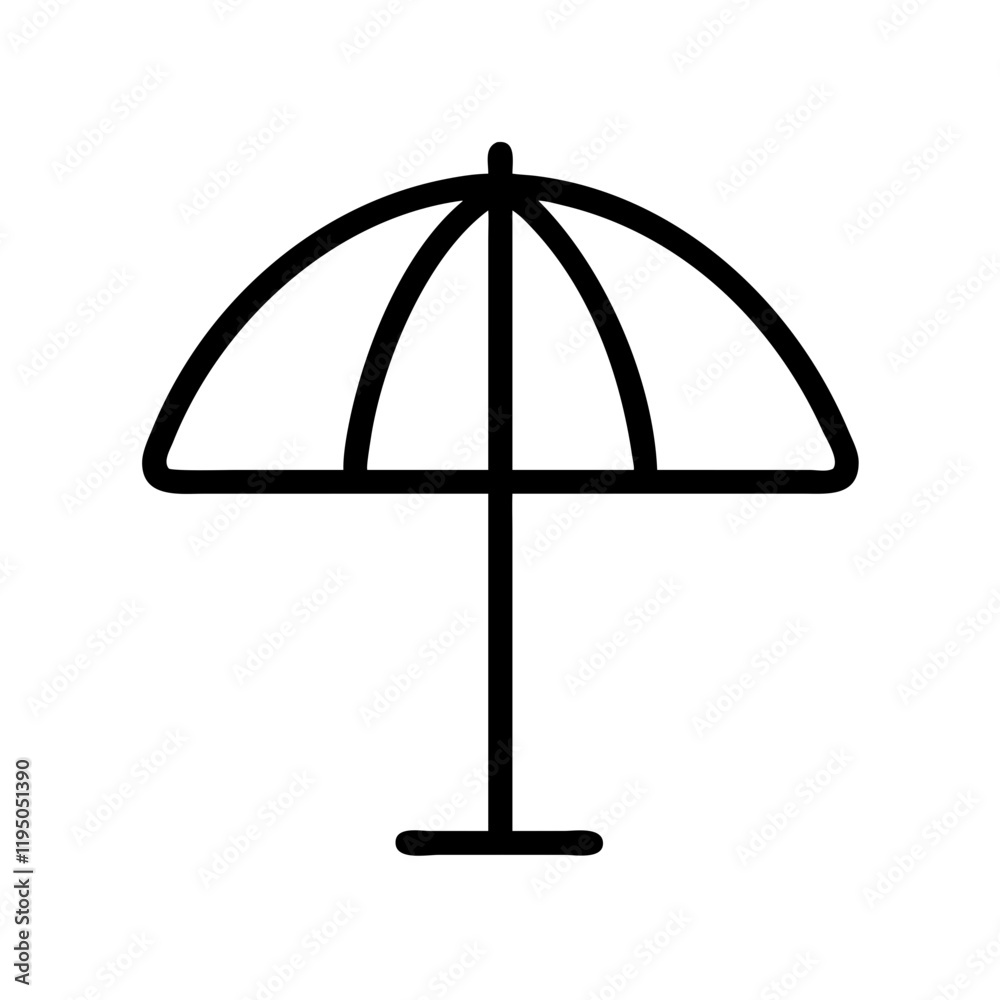 parasol icon, parasol line art - simple line art of parasol, perfect for parasol logos and icons and themed design parasol icon, parasol line art - simple line art of parasol, perfect for parasol logos and icons and themed design