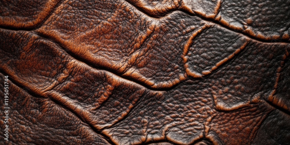 Rich brown leather texture with intricate patterns, featuring deep creases and highlights, suitable for backgrounds or design elements. Rich brown leather texture with intricate patterns, featuring deep creases and highlights, suitable for backgrounds or design elements.