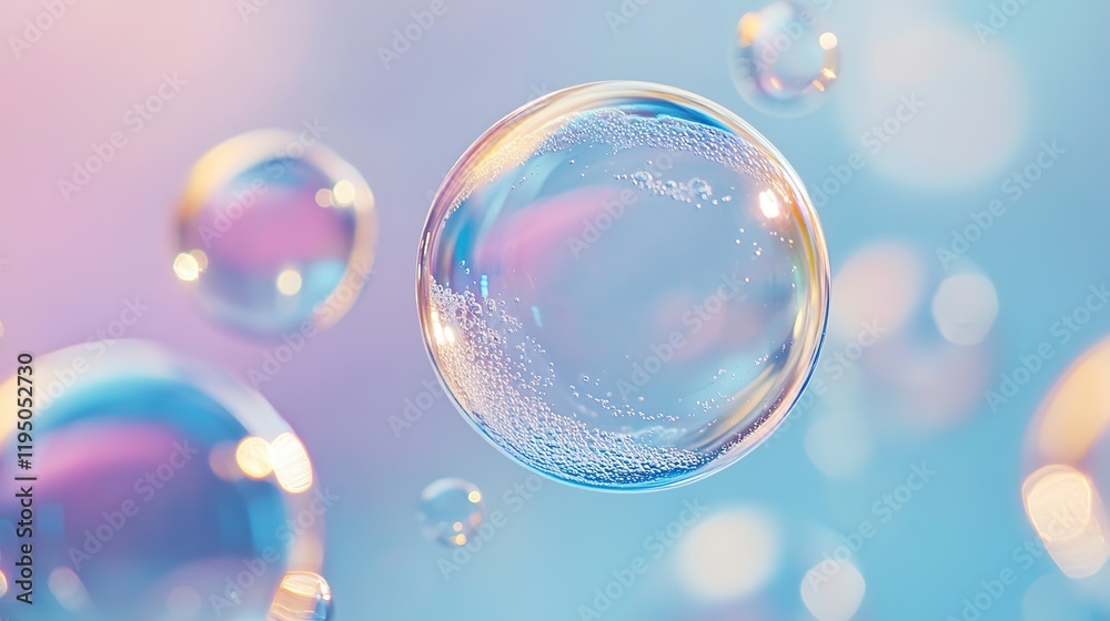 Macro close-up of water bubbles with a blue foam background. Ideal for laundry, cleaning services, spa, beauty, and skincare concepts. Features soap, shampoo, lotion, and detergent foam. Macro close-up of water bubbles with a blue foam background. Ideal for laundry, cleaning services, spa, beauty, and skincare concepts. Features soap, shampoo, lotion, and detergent foam.