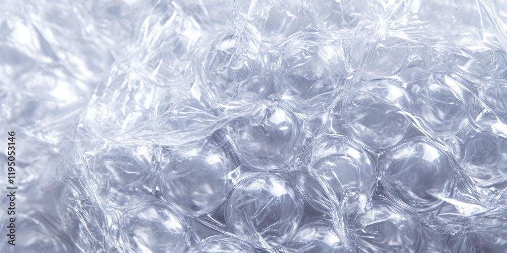 Transparent bubble wrap texture close-up featuring shiny, round air-filled bubbles in a stacked arrangement against a light background. Transparent bubble wrap texture close-up featuring shiny, round air-filled bubbles in a stacked arrangement against a light background.