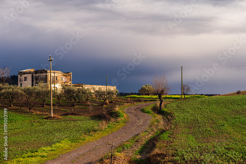 val d'agri, basilicata: spring countryside landscape photo