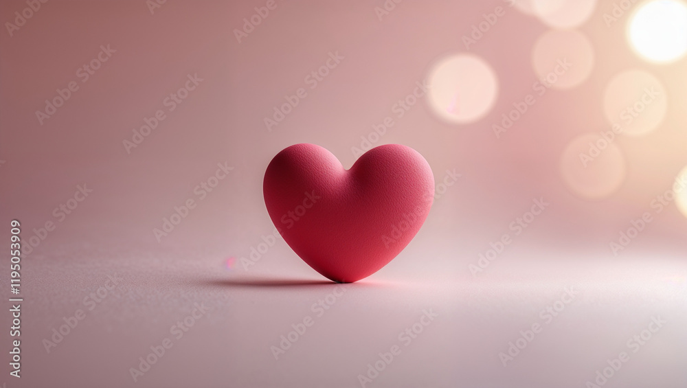 volumetric heart on a pink background volumetric heart on a pink background
