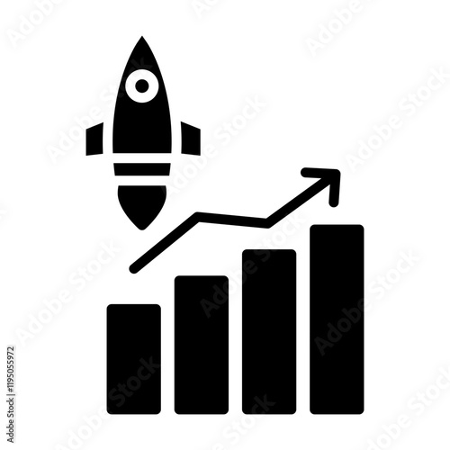 Start up Vector Glyph Icon Design