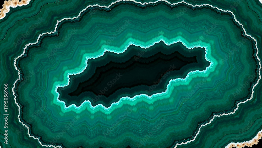 Abstract Background. A unique piece of green rock that features a noticeable hole right in the middle, captivating and intriguing to behold