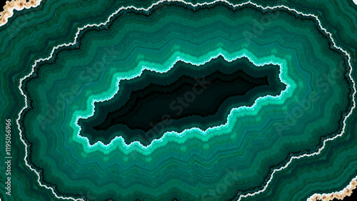 Obraz na płótnie Abstract Background. A unique piece of green rock that features a noticeable hole right in the middle, captivating and intriguing to behold w salonie