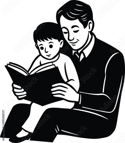 parent reading a book