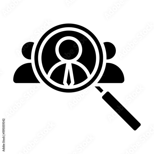 Recruitment Human Vector Glyph Icon Design