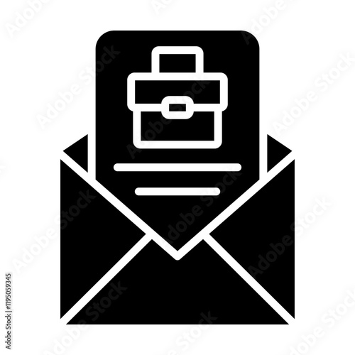 Offer Letter Vector Glyph Icon Design