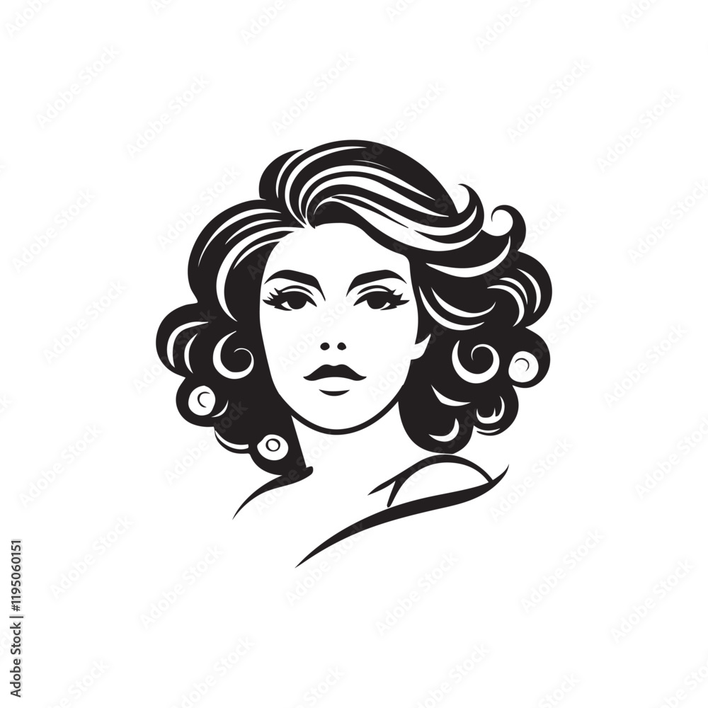 Woman Face Clipart Design with Chic Hairstyle
Woman Face Clipart Design with Chic Hairstyle