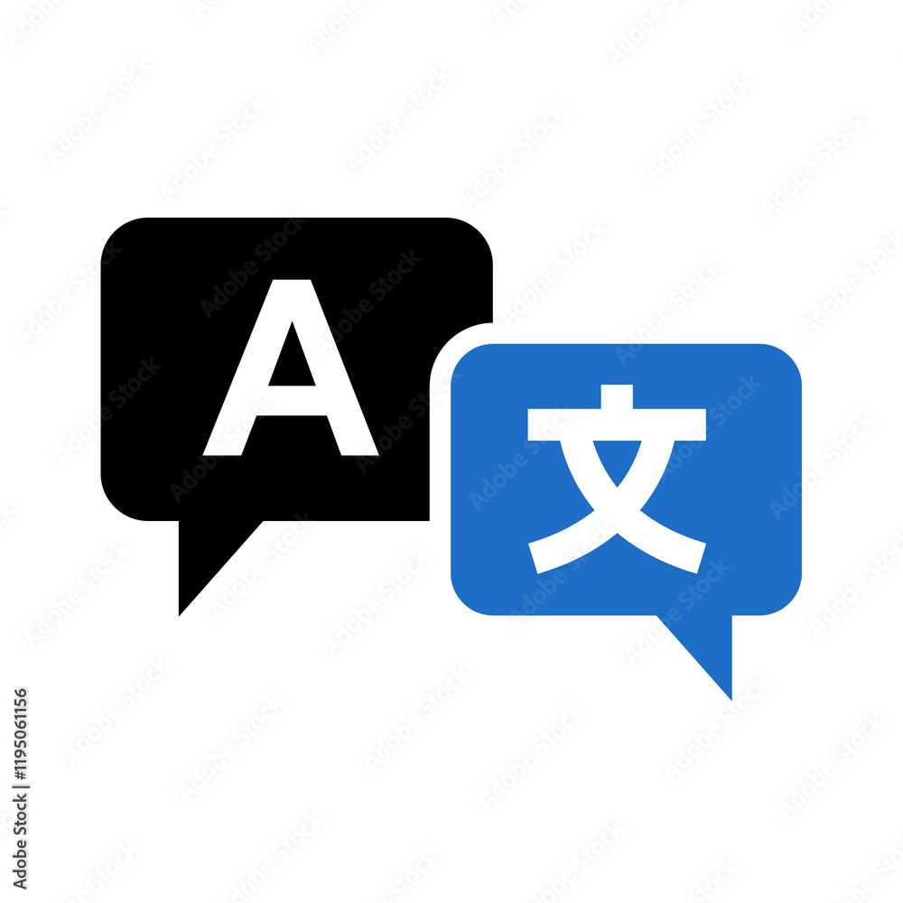 Language translation sign on transparent background Language translation sign on transparent background