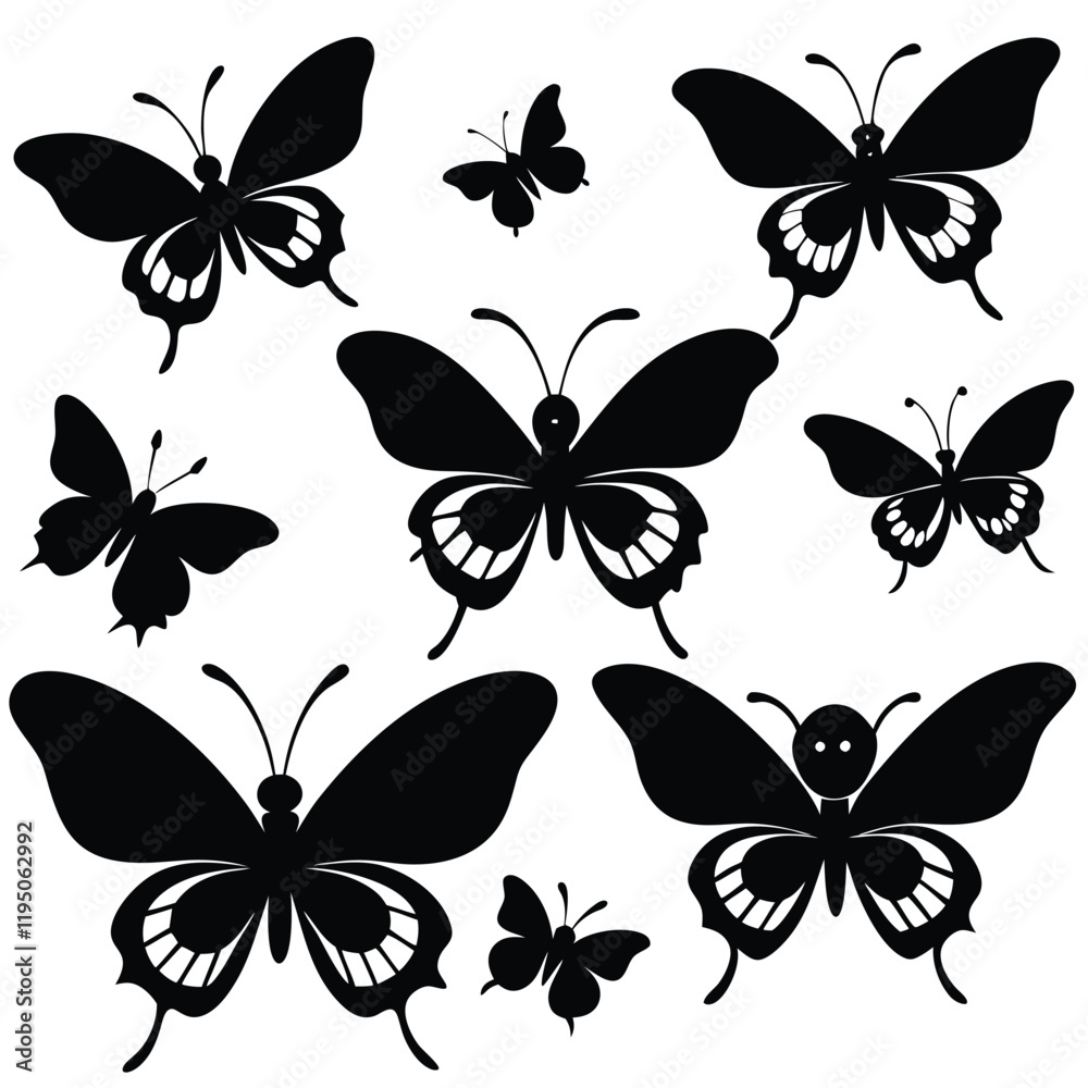 Fototapeta premium set of butterflies