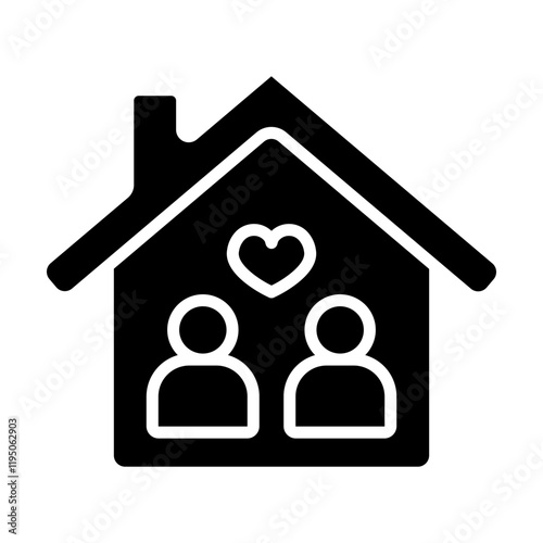 Relationship Vector Glyph Icon Design