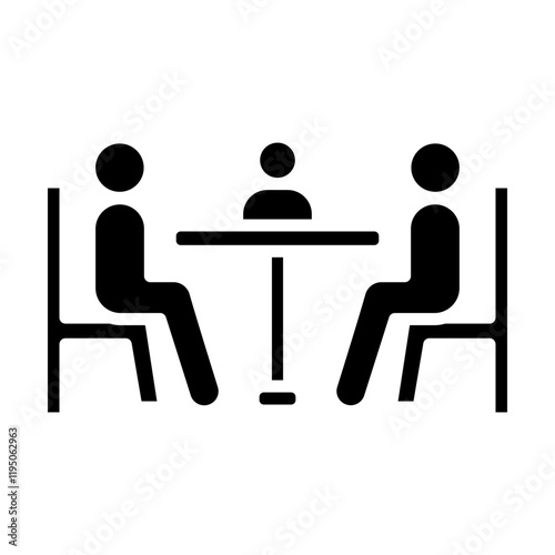 Family Dinner Vector Glyph Icon Design