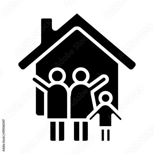 Relatives Vector Glyph Icon Design