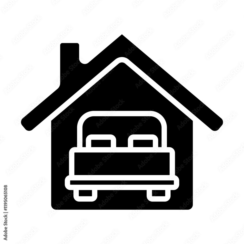 Bed Vector Glyph Icon Design Bed Vector Glyph Icon Design