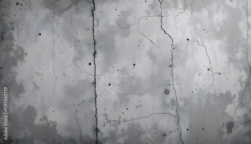 A cracked, weathered concrete wall with peeling texture, conveying themes of decay, neglect, and time, perfect for backgrounds, vintage designs, or industrial concepts.