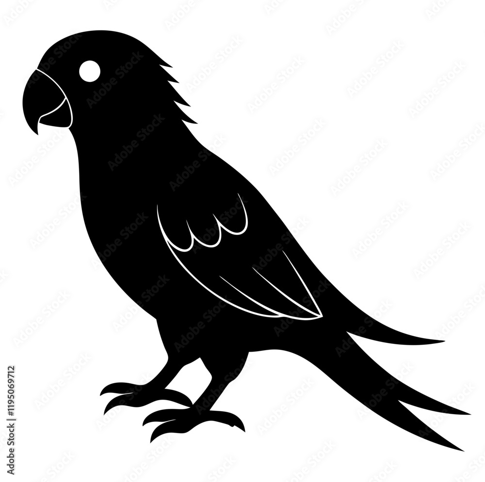 Fototapeta premium Parrot silhouette