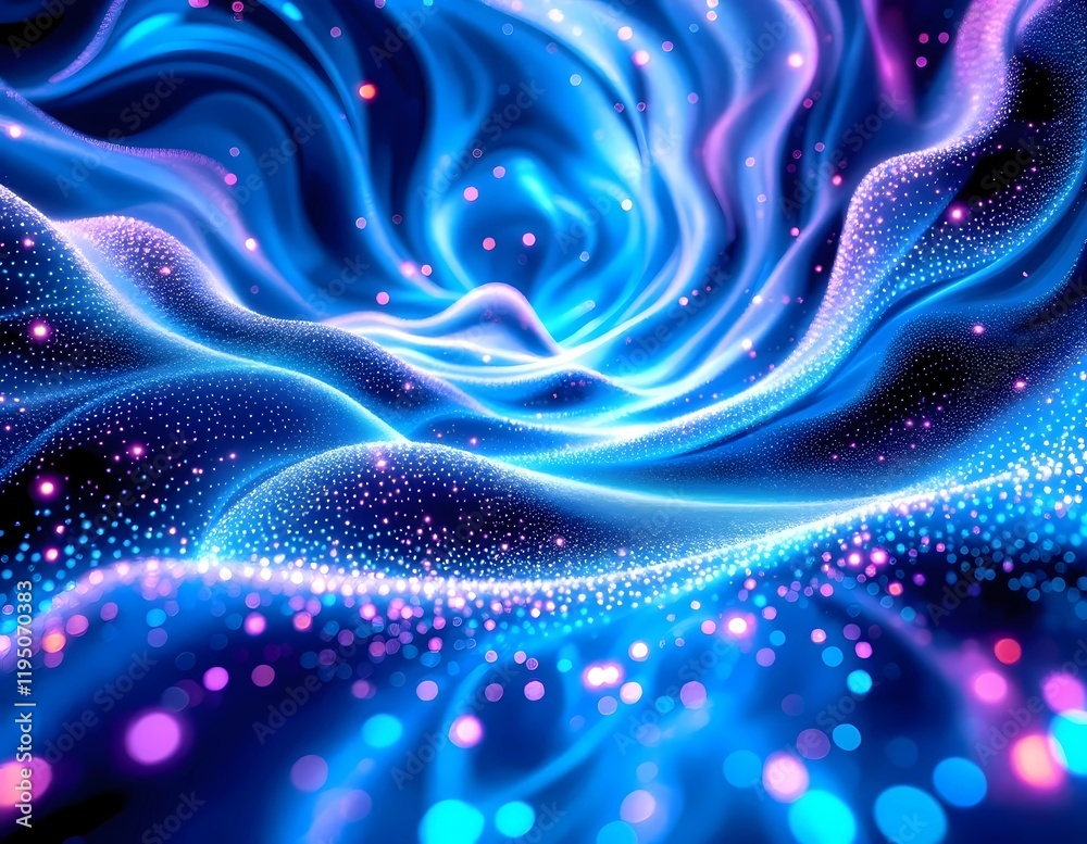 Abstract Background with Vibrant Blue and Purple Light Effects Abstract Background with Vibrant Blue and Purple Light Effects