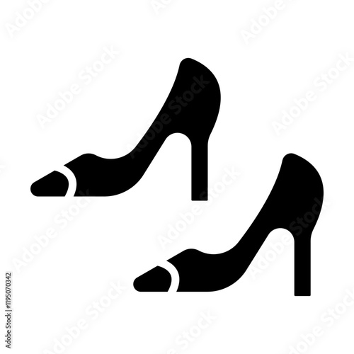 High Heels Vector Glyph Icon Design