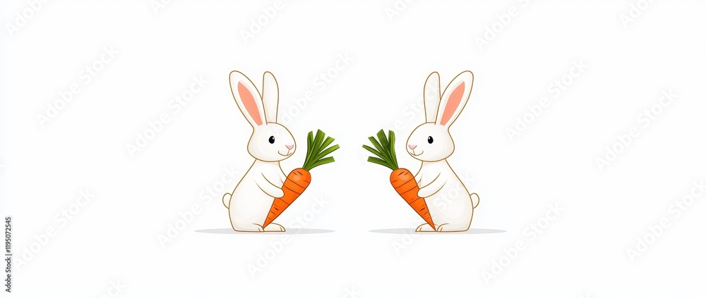 Rabbit Easter illustration in line art style with a transparent background. Rabbit Easter illustration in line art style with a transparent background.