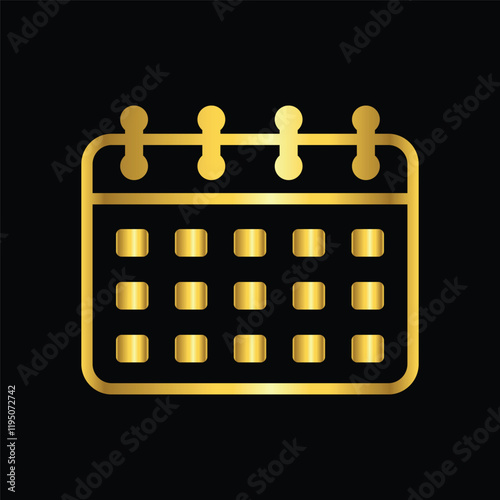  high quality modern gold color calender  icon with minimalist design for digital and print projects
 Graphic Design Icons Making a Huge Impact on Visual Aesthetics
