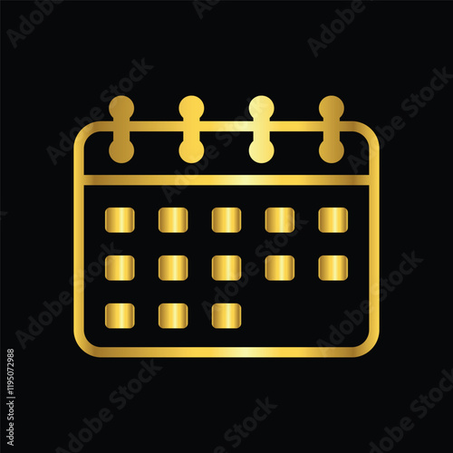  high quality modern gold color calender  icon with minimalist design for digital and print projects
 Graphic Design Icons Making a Huge Impact on Visual Aesthetics