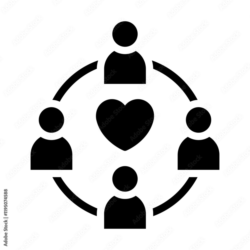 Community Engagement Vector Line Icon Design Community Engagement Vector Line Icon Design
