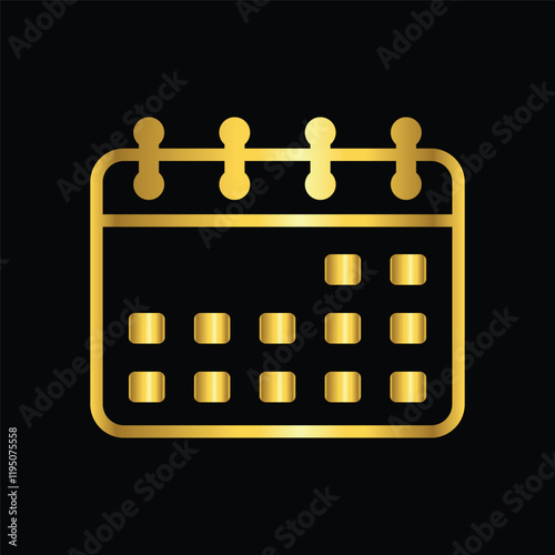  high quality modern gold color calender  icon with minimalist design for digital and print projects
 Graphic Design Icons Making a Huge Impact on Visual Aesthetics