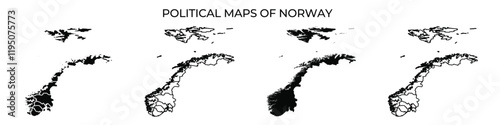 Detailed political maps showcasing Norways regional divisions