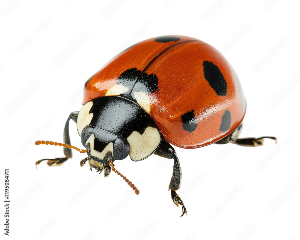 Isolated Detailed Macro Ladybug on White Isolated Detailed Macro Ladybug on White