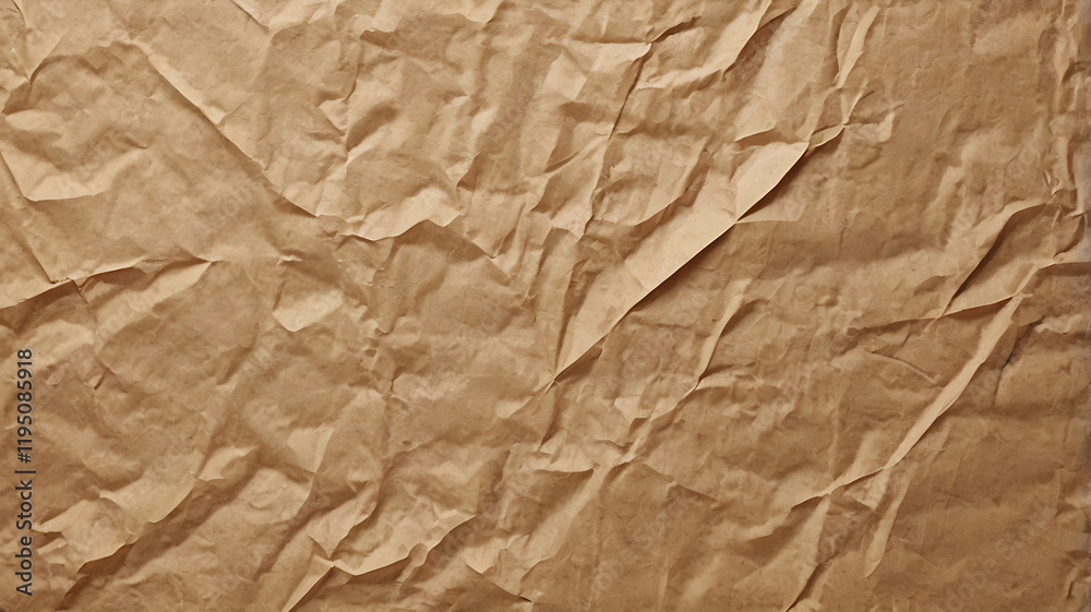 Crumpled brown paper texture with an aged and wrinkled surface texture blank with copy space for text. Crumpled brown paper texture with an aged and wrinkled surface texture blank with copy space for text.
