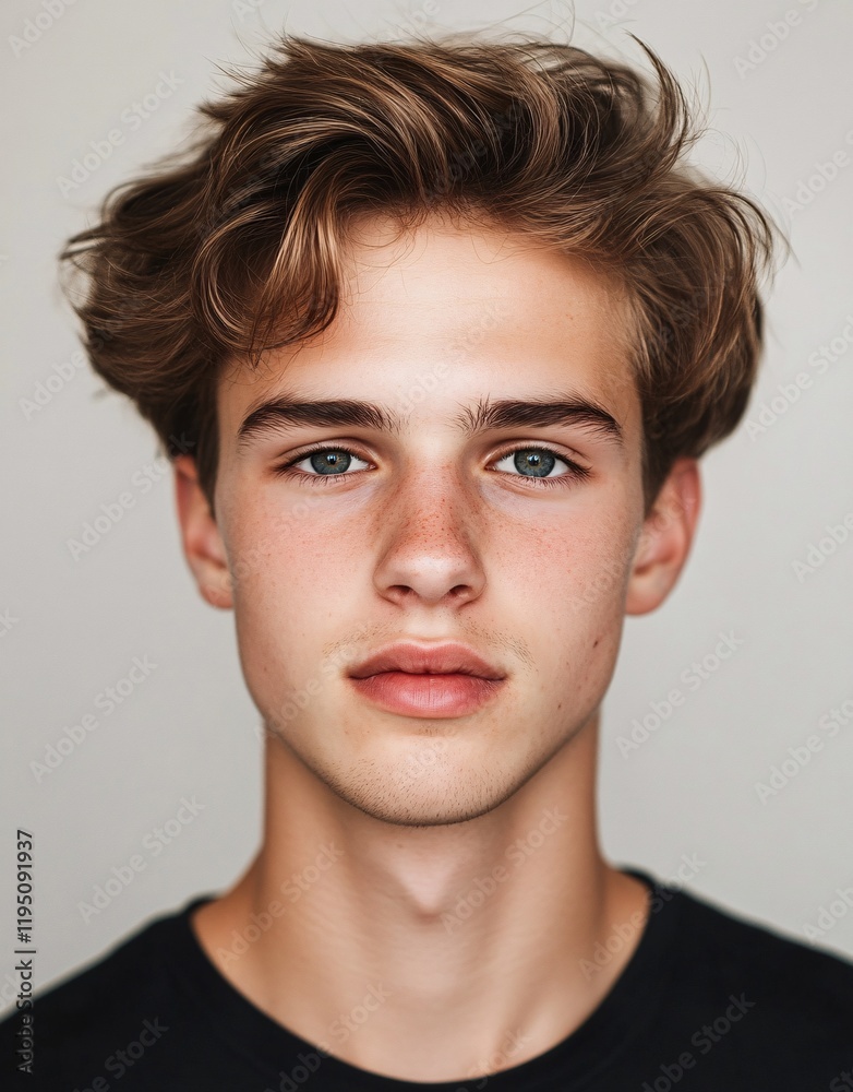 ID Photo for Passport : German teenager boy 6 ID Photo for Passport : German teenager boy 6